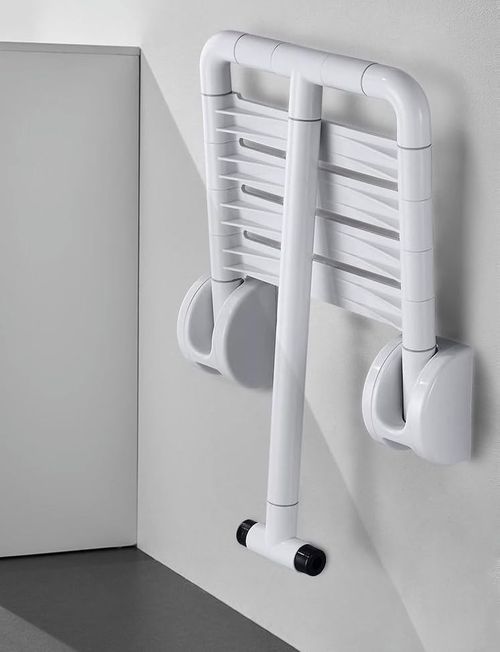 Wall Mounted Folding Shower Seat Fold Down Bath Bench Non-Slip Bathroom Safety — image 2