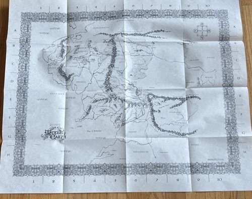 Vintage computer game War In Middle Earth. 3 Disk Set & J.R.R. Tolkien’s Map — image 1