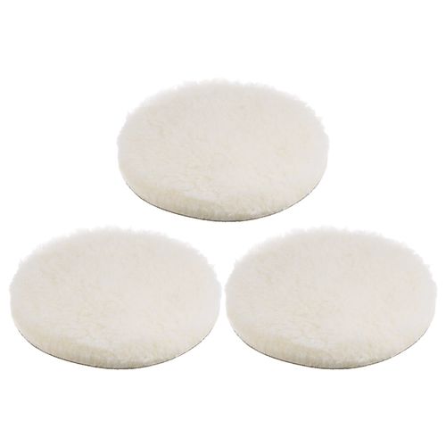 3pcs Wool Buffing Pads 7 inch Polishing Pad Polishing Buffing Pad Hook and Loop — image 1
