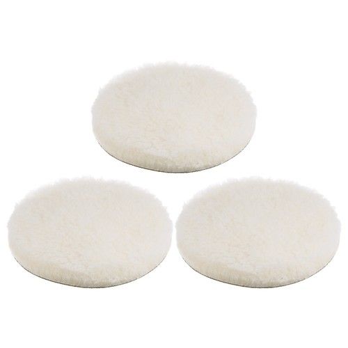 3pcs Wool Buffing Pads 7 inch Polishing Pad Polishing Buffing Pad Hook and Loop