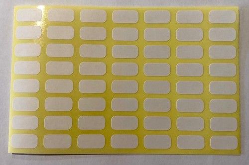 Small White Price Labels 9 x 18mm Price Stickers Tags Plain Sticky Peel-able