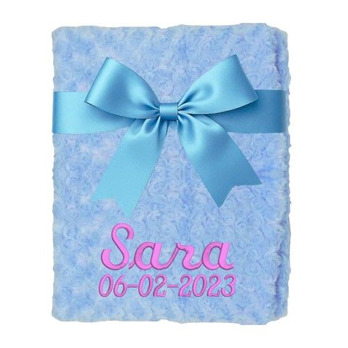 Personalised Baby Blanket - Embroidered Baby Blanket Baby Gift, Baby Shower Gift