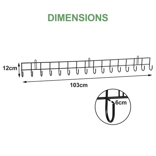 WALL MOUNTED GARDEN TOOL HANGER RACK ORGANISER FOR SHED GARAGE STORAGE HOLDER — image 2
