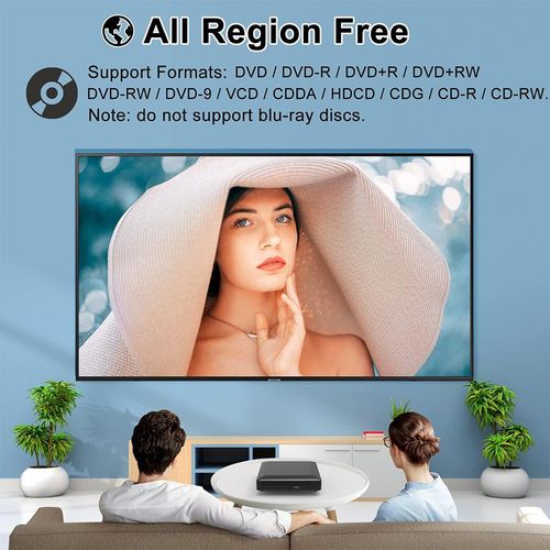 Multi Function DVD Player TV All Region Free Mini DVD Play USB & Remotes Control — image 3
