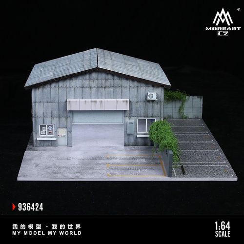Diorama 1:64 Diecast Garage Model Car Showroom Shop Parking Lot LED Display Case — image 1