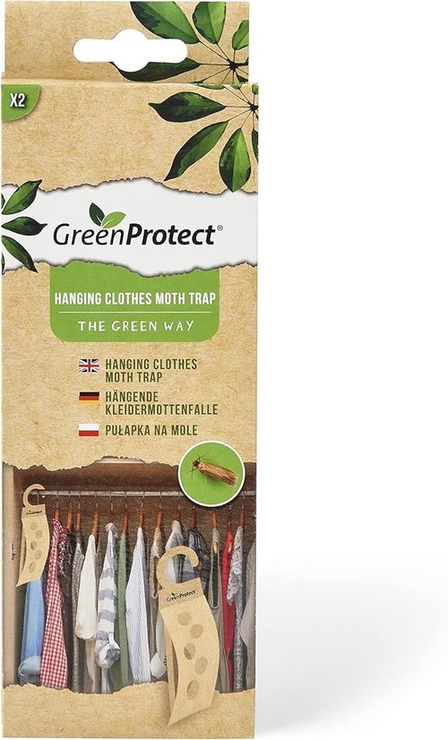 2 x Hanging Clothes Moth Traps Carpet Wardrobe Closet Moth Killer Non Toxic Set — image 3