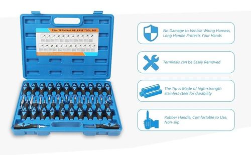23PC Electrical Terminal Removal Tool Wiring Crimp Connector Pin Release Kit — image 3