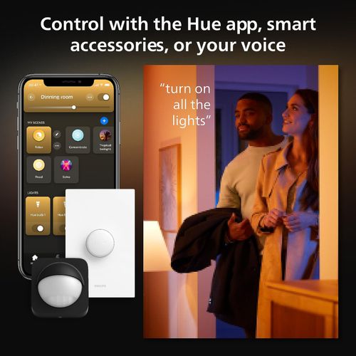 Philips Hue White Ambiance Aurelle Smart LED Panel Light 30 x 30 cm, Black  — image 5