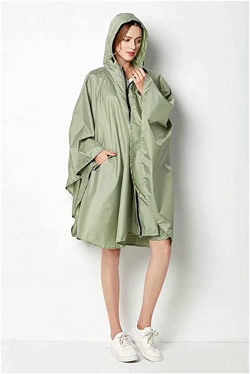 Women Ladies Rain coat Poncho Jacket Waterproof Lightweight Reusable Hiking