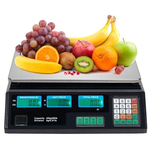 40kg/5g Digital Scale Electronic Price Computing Scales Vegetable Fruit Retail