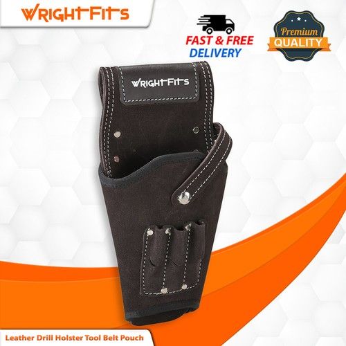 WrightFits Leather Tool Belt Pouches Nail or Tool Pouch Drill or Hammer Holsters
