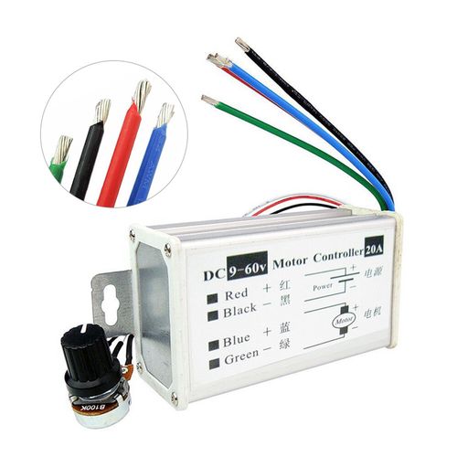 12V 24V Max 20A PWM DC Motor Stepless Variable Speed Control Controller Switch — image 4