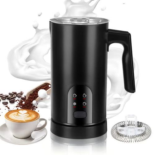 4-in-1 Electric Milk Frother & Warmer Automatic Hot Cold Foam Coffee Latte Choc