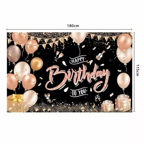 Happy Birthday Background Cloth Props Party Home Decor Backdrop Banner Photo