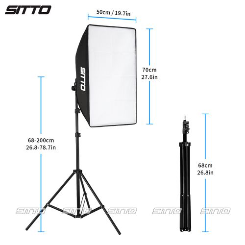 2×150W Softbox Lighting Kit Continuous Light Stand Video Photo Soft Box Studio — image 12