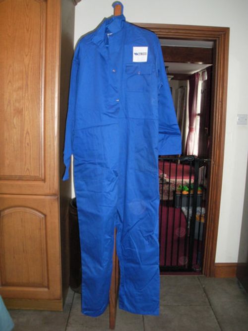 WELDING COVERALLS. PROBAN. FLAME RETARDANT. COTTON OVERALLS. BLUE. Size 52 Large