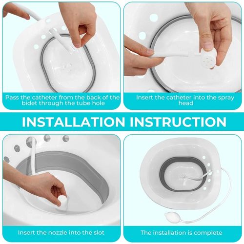 Foldable Hanging Toilet Sitz Bath for Postpartum Hemorrhoids Patient Healing UK — image 8