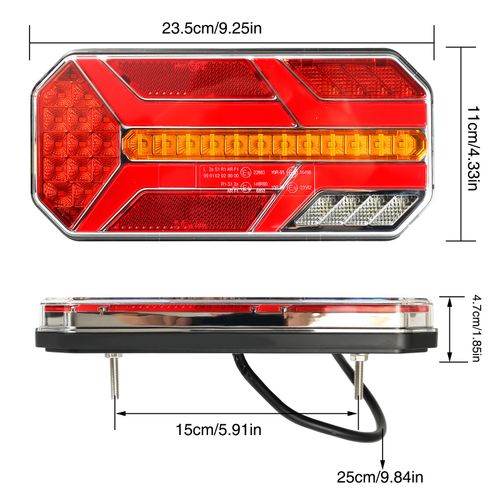 Led Neon Rear Dynamic Indicator Tail Lights Truck Trailer 7 Functions 12V 24V E9 — image 7