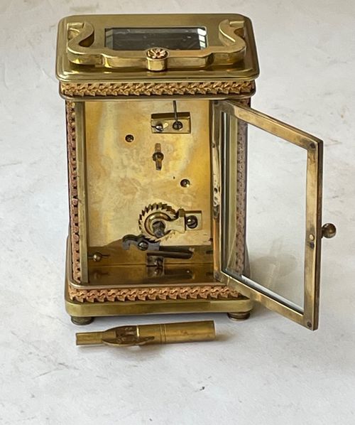 French late Victorian Brass case Carriage Clock.Working. BB — image 3