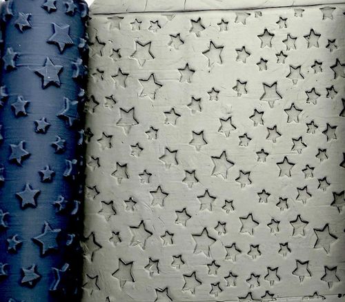 Stars Deboss Texture Roller | Clay | Pottery | Baking | Crafts | Celestial (22B) — image 1