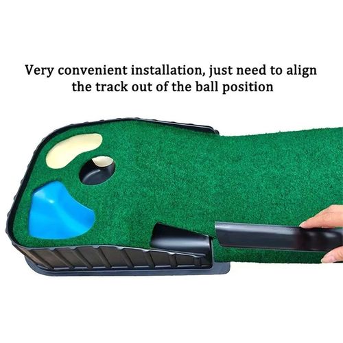 Golf Putting Mat with Auto Ball Return 220x33cm Indoor Practice Training Aid UK — image 6