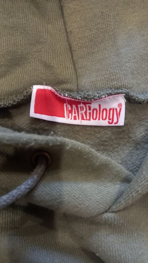 Carpology Green Pullover Hoodie Logo Graphic Print Pocket Mens Large — image 4