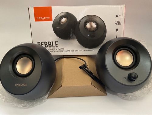 Creative Pebble USB-C Desktop Speaker Black NEW OPENED BOX FREE DELIVERY — image 1