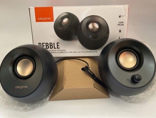 Creative Pebble USB-C Desktop Speaker Black NEW OPENED BOX FREE DELIVERY