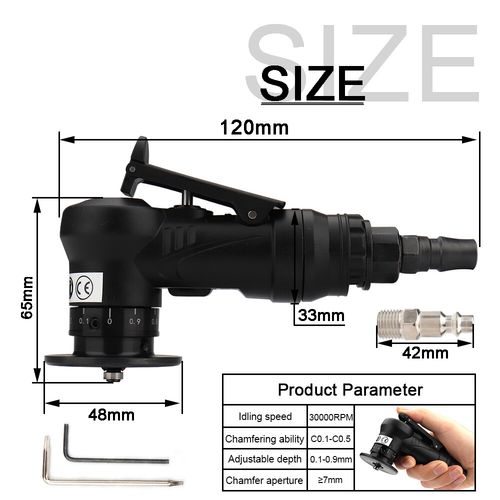 Air Chamfer Tool Trimming Mini Chamfering Pneumatic Beveling Machine Deburring — image 2