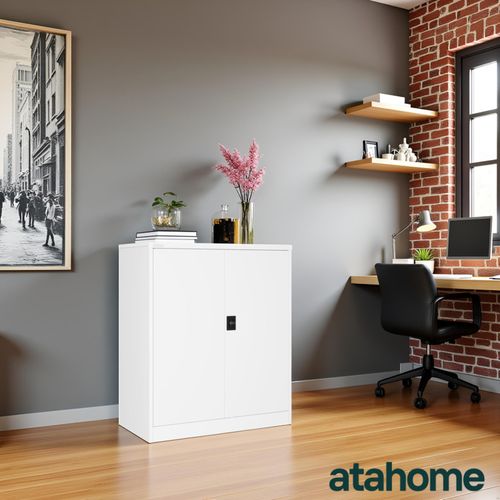 Atahome Metal Cabinet Storage Cupboard Lockable Steel Cabinet Adjustable Shelves — image 18