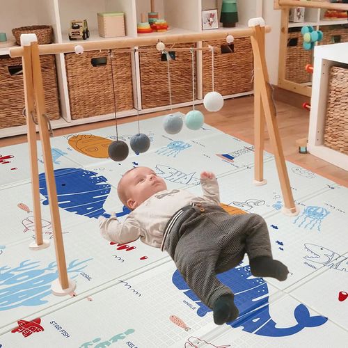 2Side Baby Play Mat Soft Kids Crawling Rug Folding Sensory Development Carpet — image 8