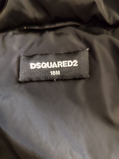 DSQUARED2 Black Hooded Down Puffer Jacket Zip Logo 12-18 Months — image 6