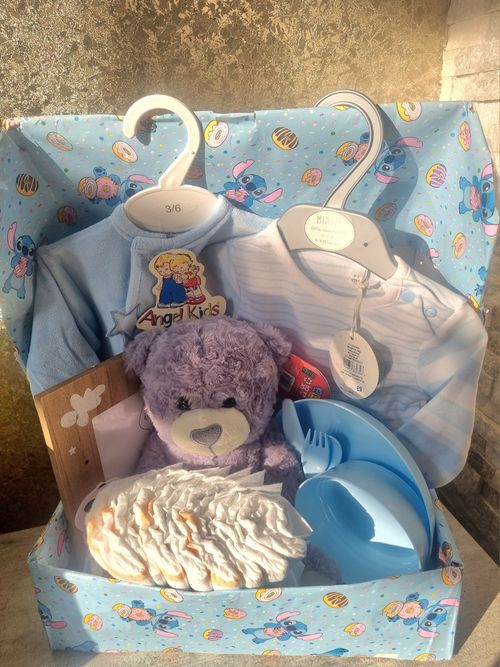 Blue Baby boy hamper baby shower newborn mum to be gift Set 0-6 months baby suit — image 5