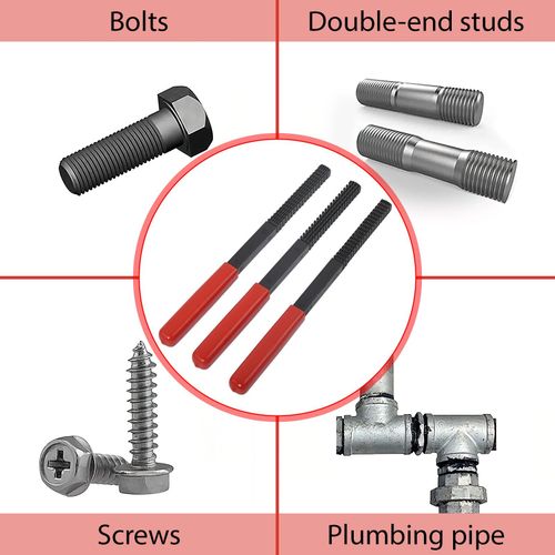 49PC Thread Repair Chaser Kit UNC UNF Metric Thread Restorer Tap and Die Tool — image 17