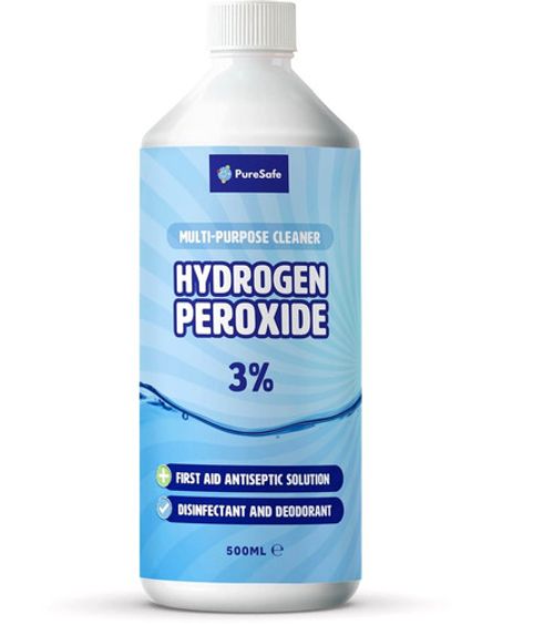 Pure Safe Hydrogen Peroxide 3% Solution 500ml – Multi-Purpose Household Cleaner