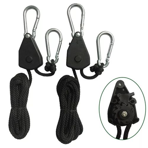 8Pcs Rope Ratchet Adjustable Light Hanger Tent Carbon Filter Hydroponic Grow UK — image 8