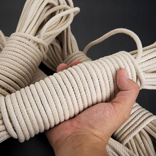 Natural Cotton Rope Cord Twine Braided 16 Strand Garden Washing Line Camping Etc — image 2