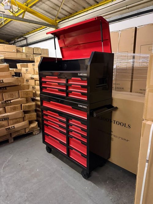 US PRO TOOL CHEST CABINET BOX SPECIAL EDITION! RED BLACK SOFT CLOSE DRAWERS 42" — image 3