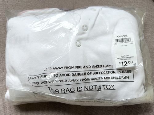 5 Baby Girls Sleepsuits 6-9 Months From George Brand New — image 7