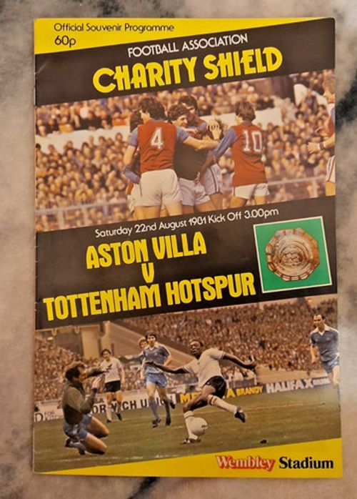 Aston Villa v Tottenham Hotspur Charity Shield 1981 Programme 22/8/81