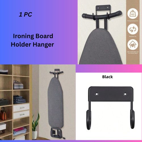 Heavy Duty Ironing Board Holder Hanger Cupboard Wall Mount Storage Rack Hook
