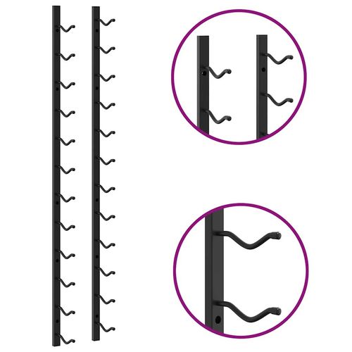 vidaXL 2x Wall Mounted Wine Racks 12 Bottles Bottle Holder Wine Stand Wine Bottl — image 9