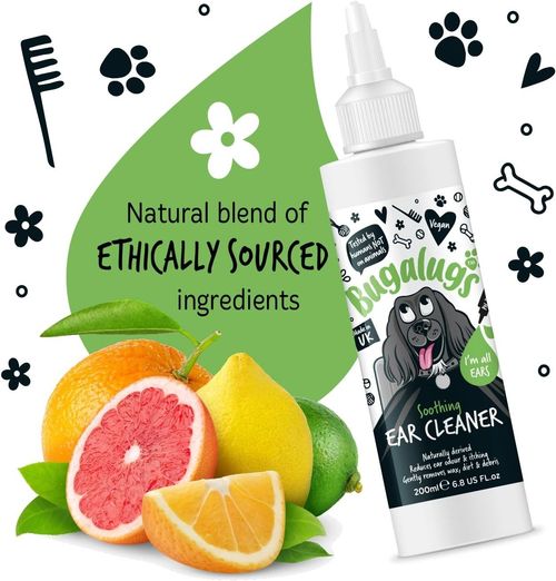 Bugalugs Dog Ear Cleaner Solution Stop Head Shaking Itching Removes Wax Dirt — image 5