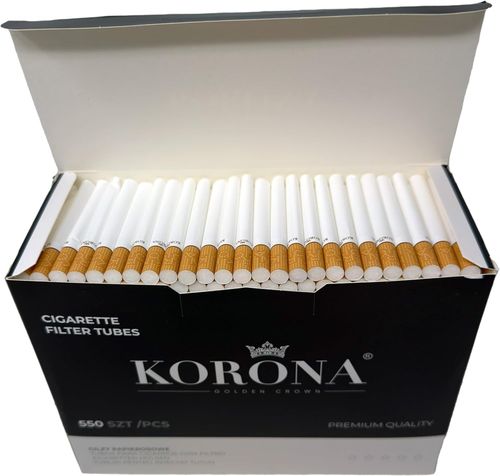 Korona REGULAR Cigarette Empty Tubes  8mm diameter  550 pieces box — image 4