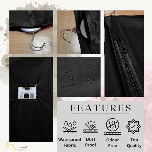 Hoesh Waterproof Long Zipped Suit Skirt Tops Clothes Dress Cover Garment Bags — image 4