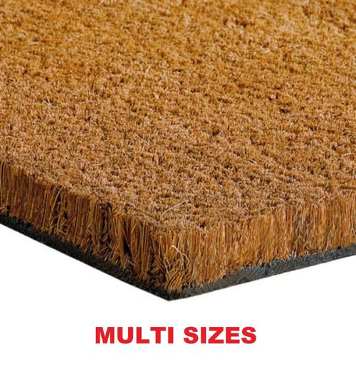 Heavy Duty Natural Coir Entrance Mat Non Slip Rubber Back Indoor / Outdoor New — image 1