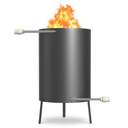 Wood Fire Pool Heater Stainless Steel with Fireproof Mat＆ Tray for Garden Pools