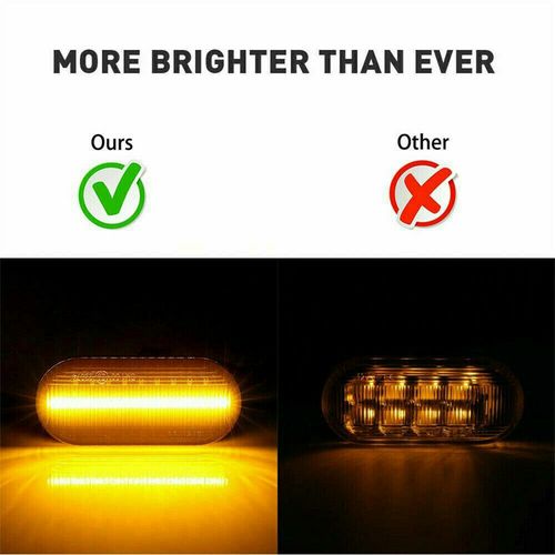 Pair For VW T5 Dynamic Flowing LED Side Marker signal Light Indicator Repeaters — image 3