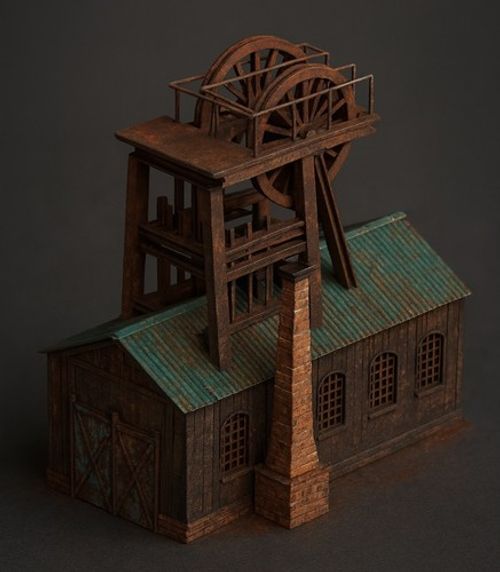 Mine Pit Top.. Model Railway Scenery. OO gauge