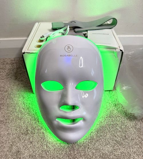 ROSABELLE Original LED Mask Light Therapy Face Mask White 7 Settings Wireless